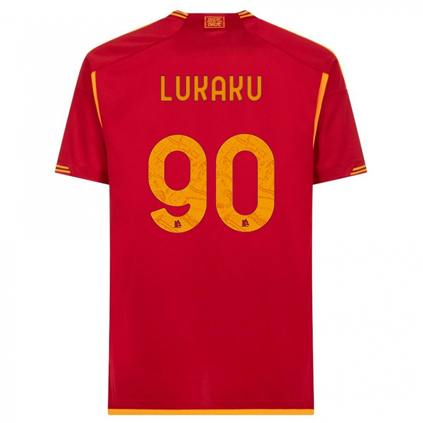 Kinderen Romelu Lukaku #90 Rood Thuisshirt Thuistenue 2023/24 T-Shirt