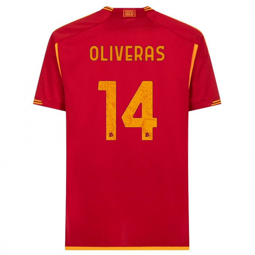 Kinderen Jan Oliveras #14 Rood Thuisshirt Thuistenue 2023/24 T-Shirt