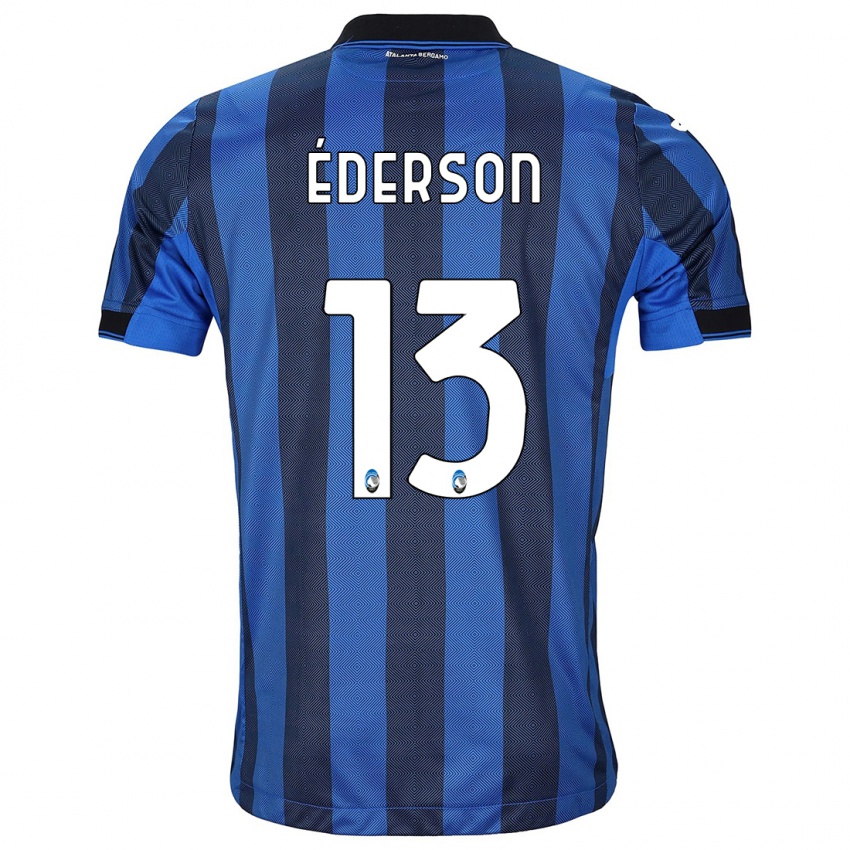 Kinderen Ederson #13 Zwart Blauw Thuisshirt Thuistenue 2023/24 T-Shirt