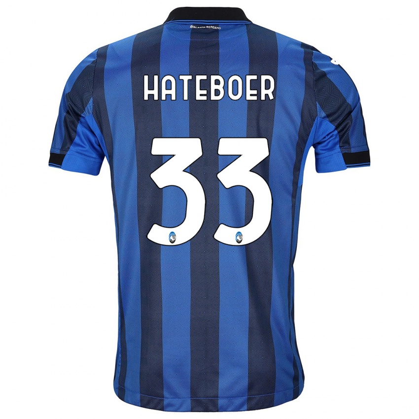 Kinderen Hans Hateboer #33 Zwart Blauw Thuisshirt Thuistenue 2023/24 T-Shirt