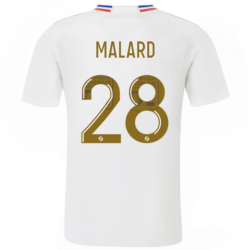 Kinderen Melvine Malard #28 Wit Thuisshirt Thuistenue 2023/24 T-Shirt