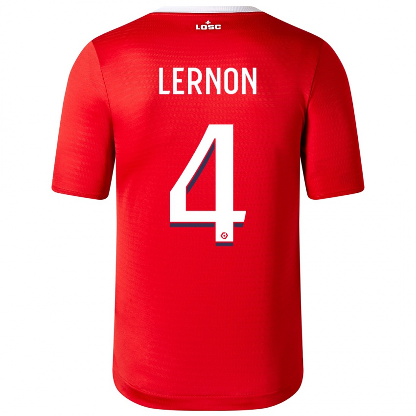 Kinderen Jessica Lernon #4 Rood Thuisshirt Thuistenue 2023/24 T-Shirt