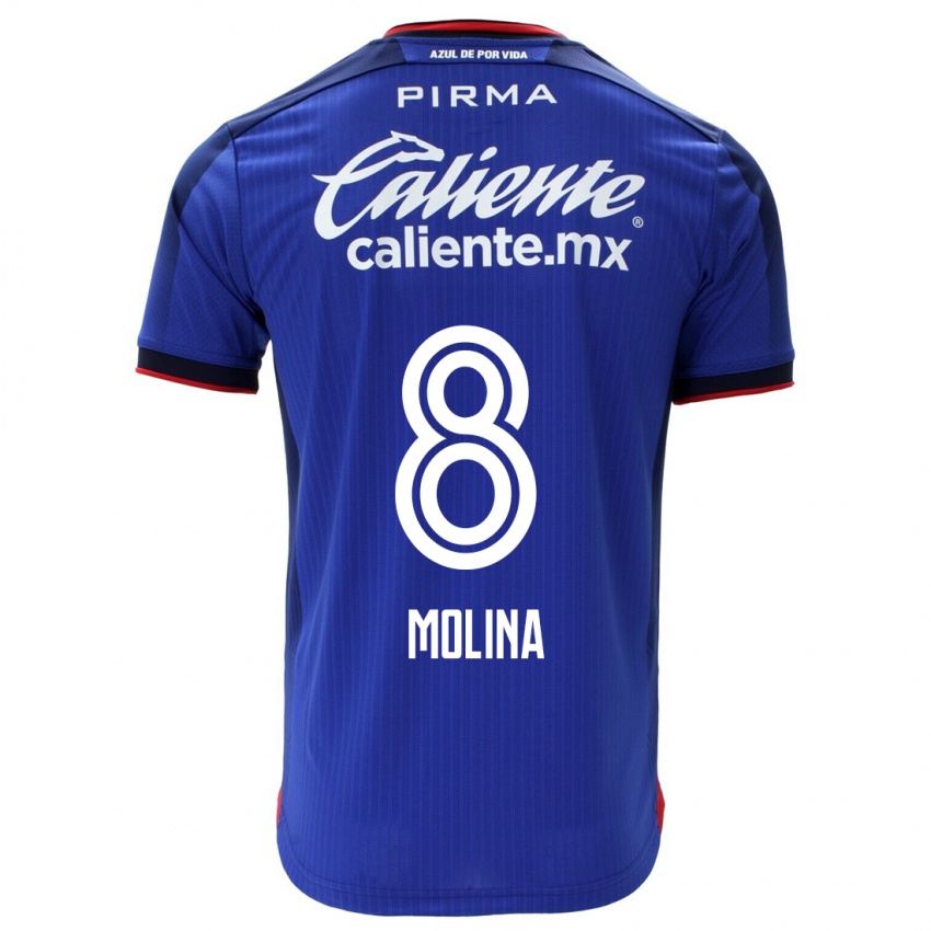 Kinderen Dalia Molina #8 Blauw Thuisshirt Thuistenue 2023/24 T-Shirt