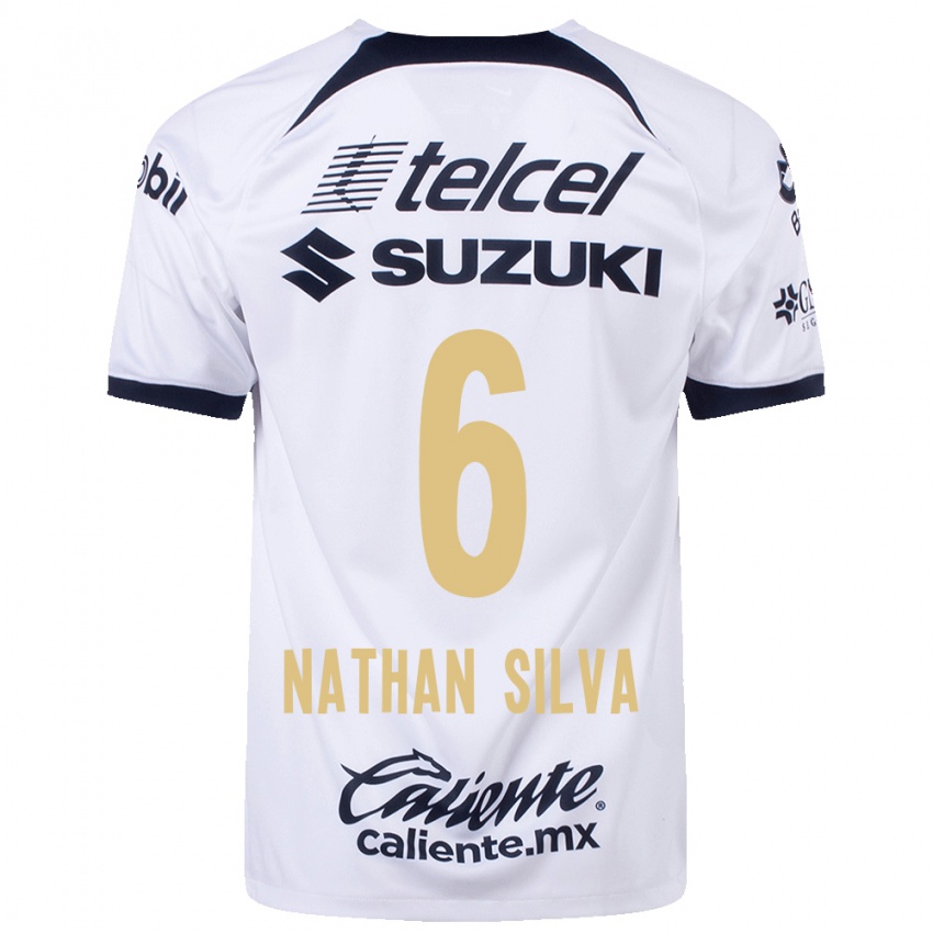 Kinderen Nathan Silva #6 Wit Thuisshirt Thuistenue 2023/24 T-Shirt