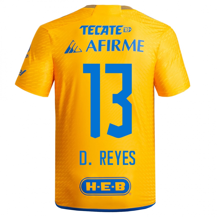 Kinderen Diego Reyes #13 Geel Thuisshirt Thuistenue 2023/24 T-Shirt