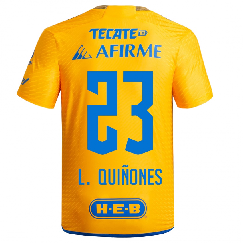 Kinderen Luis Quinones #23 Geel Thuisshirt Thuistenue 2023/24 T-Shirt