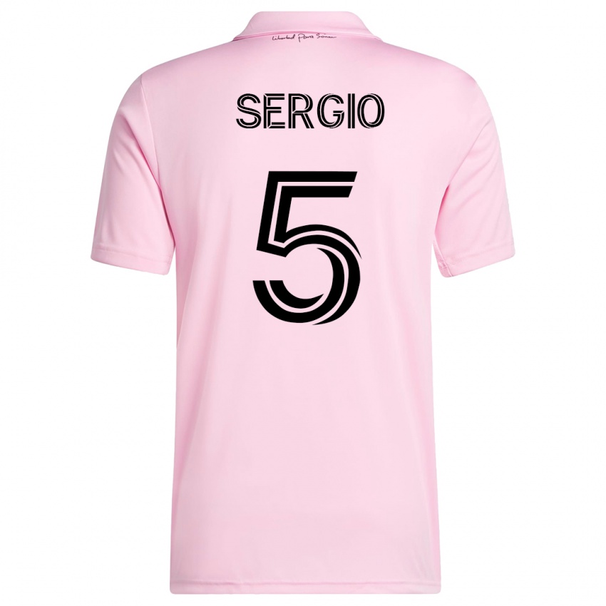 Kinderen Sergio Busquets #5 Roze Thuisshirt Thuistenue 2023/24 T-Shirt