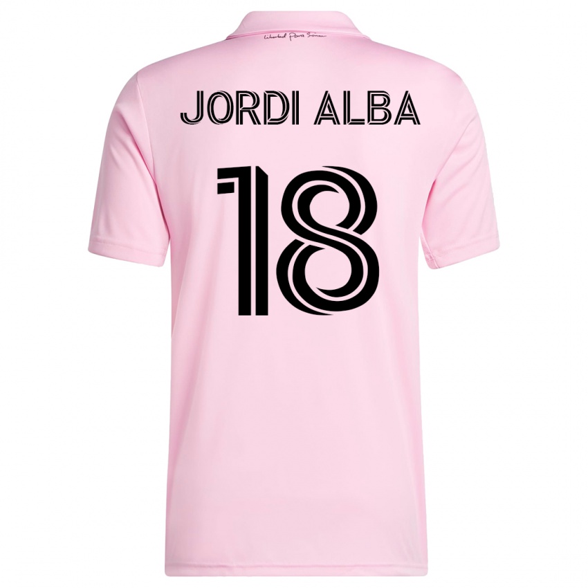 Kinderen Jordi Alba #18 Roze Thuisshirt Thuistenue 2023/24 T-Shirt