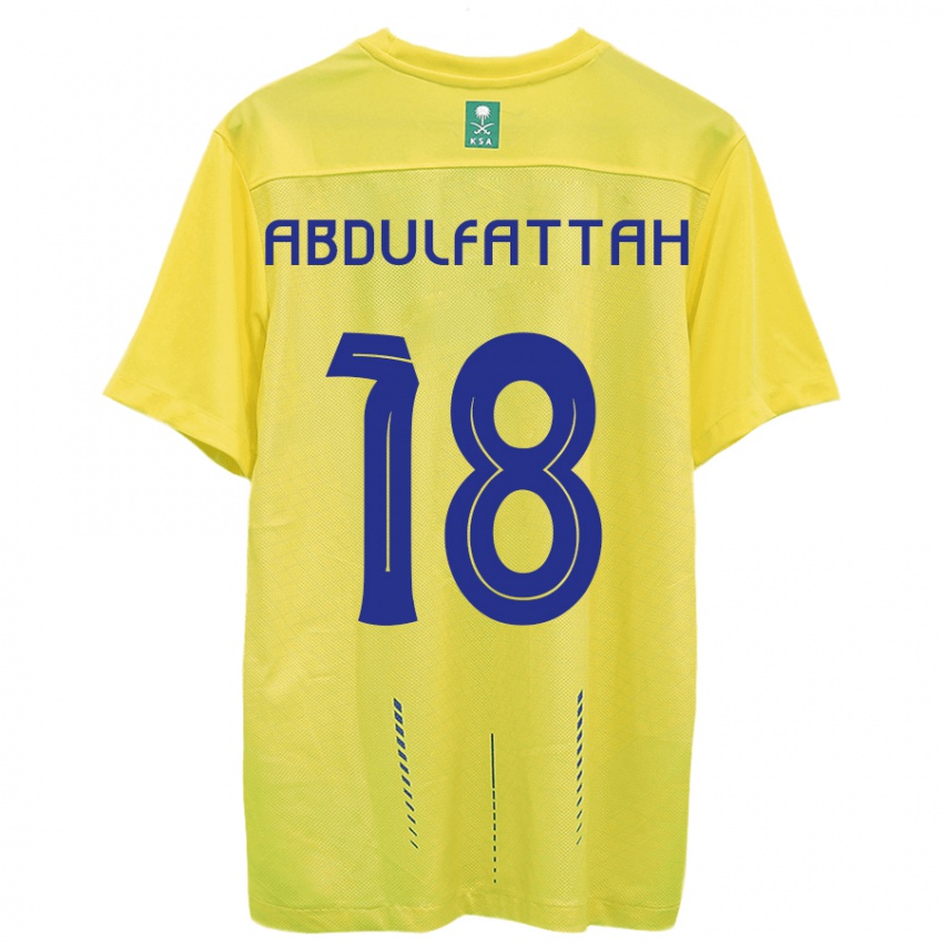 Kinderen Abdulfattah Adam #18 Geel Thuisshirt Thuistenue 2023/24 T-Shirt