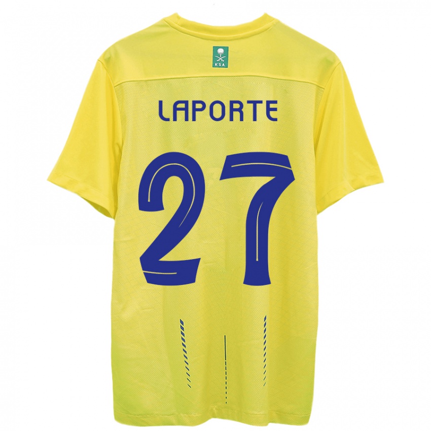 Kinderen Aymeric Laporte #27 Geel Thuisshirt Thuistenue 2023/24 T-Shirt