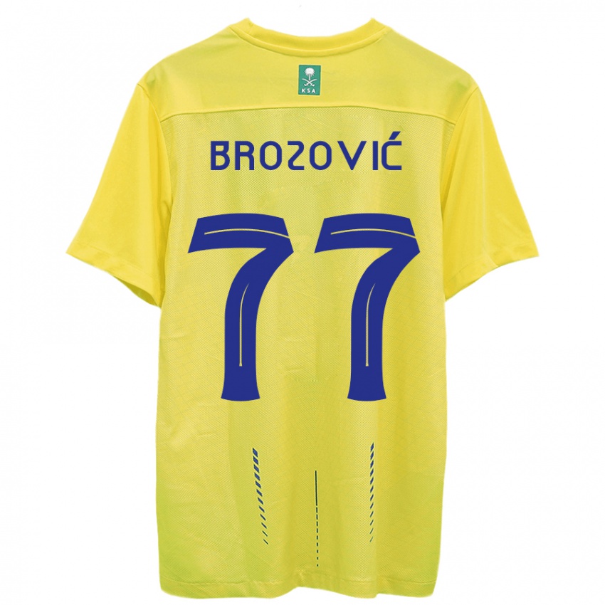 Kinderen Marcelo Brozovic #77 Geel Thuisshirt Thuistenue 2023/24 T-Shirt