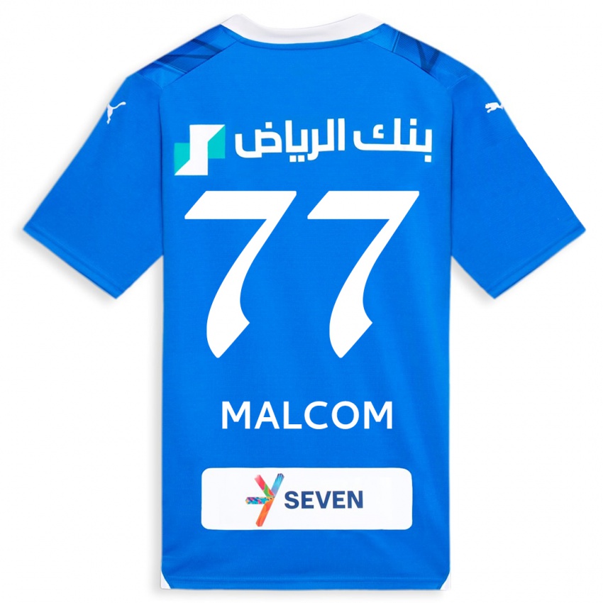 Kinderen Malcom #77 Blauw Thuisshirt Thuistenue 2023/24 T-Shirt