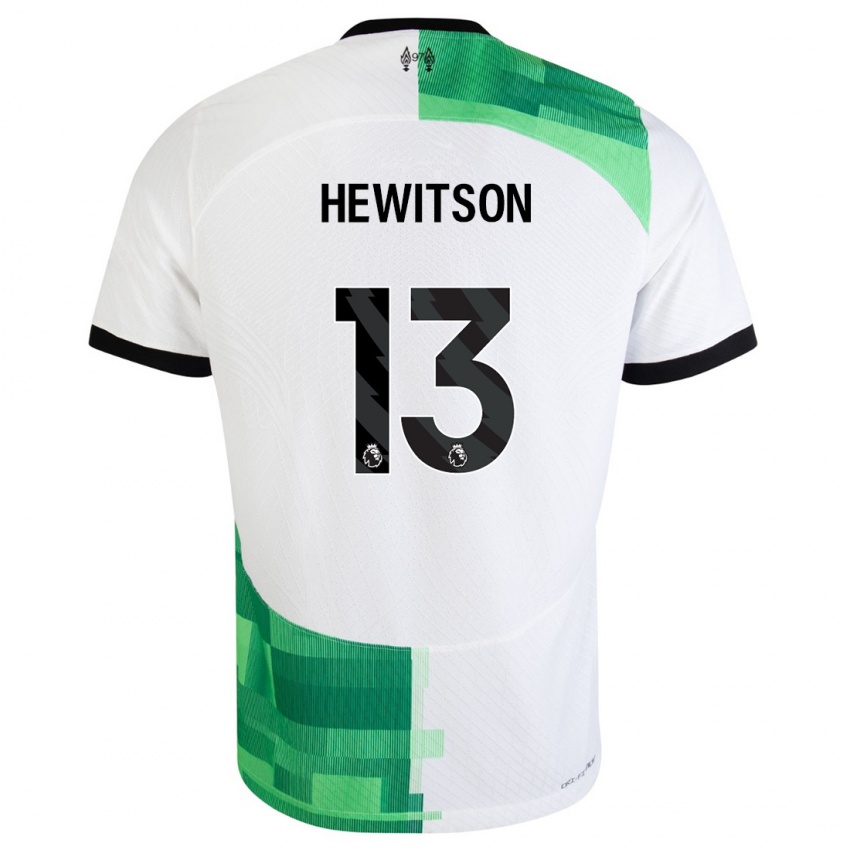 Kinderen Luke Hewitson #13 Wit Groen Uitshirt Uittenue 2023/24 T-Shirt