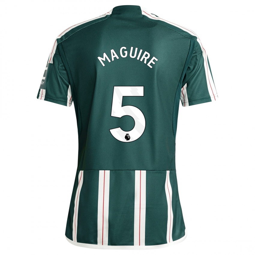 Kinderen Harry Maguire #5 Donkergroen Uitshirt Uittenue 2023/24 T-Shirt