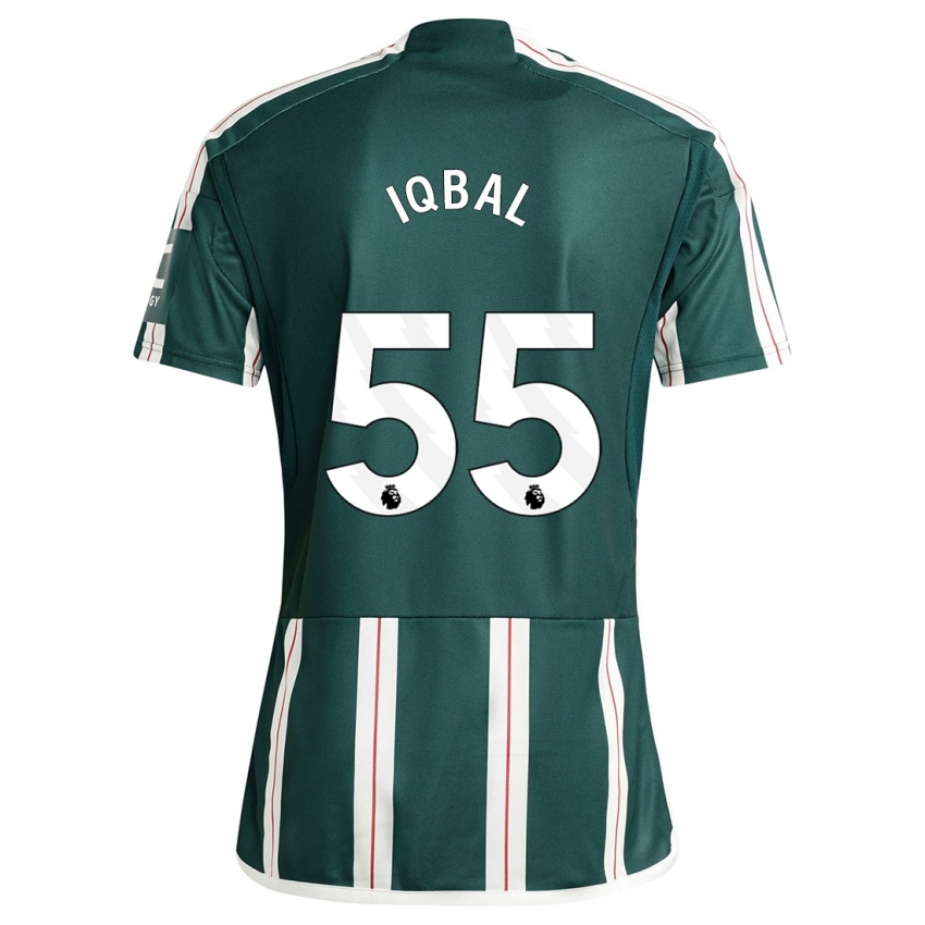 Kinderen Zidane Iqbal #55 Donkergroen Uitshirt Uittenue 2023/24 T-Shirt