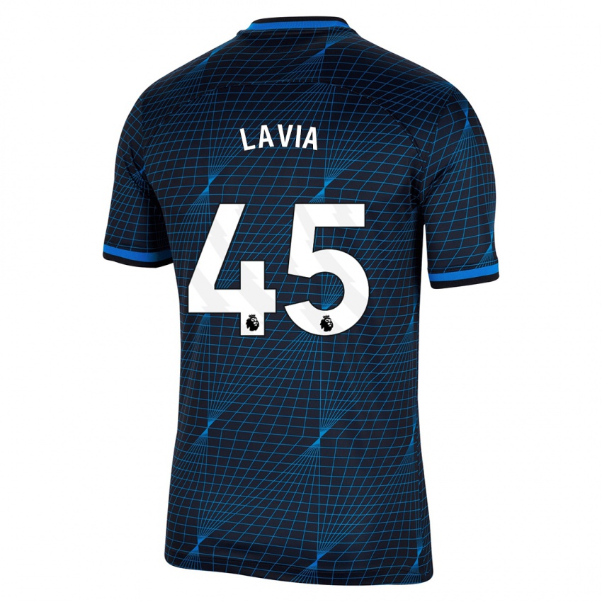 Kinderen Romeo Lavia #45 Donkerblauw Uitshirt Uittenue 2023/24 T-Shirt