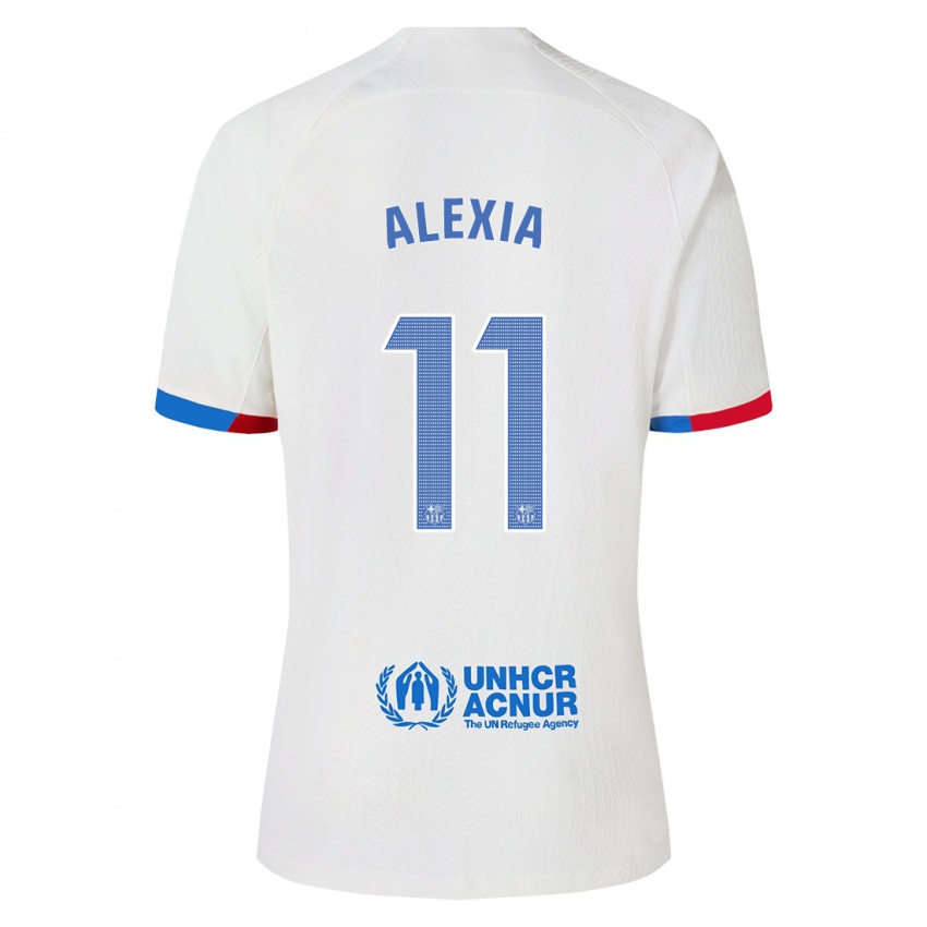 Kinderen Alexia Putellas #11 Wit Uitshirt Uittenue 2023/24 T-Shirt