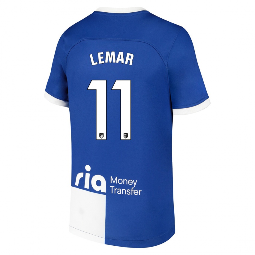 Kinderen Thomas Lemar #11 Blauw Wit Uitshirt Uittenue 2023/24 T-Shirt