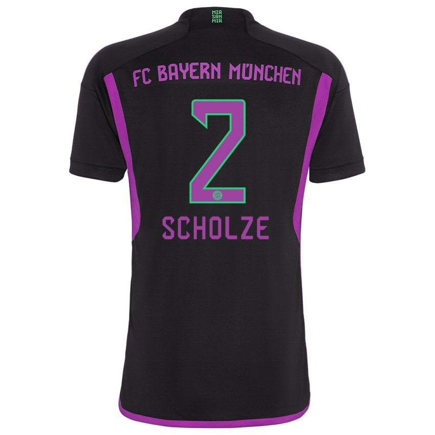Kinderen Max Scholze #2 Zwart Uitshirt Uittenue 2023/24 T-Shirt