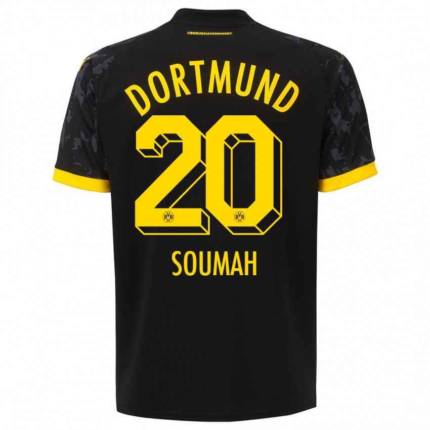 Kinderen Moussa Soumah #20 Zwart Uitshirt Uittenue 2023/24 T-Shirt