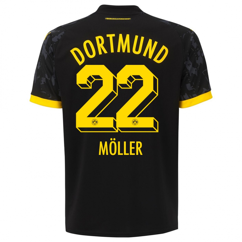 Kinderen Paul Möller #22 Zwart Uitshirt Uittenue 2023/24 T-Shirt