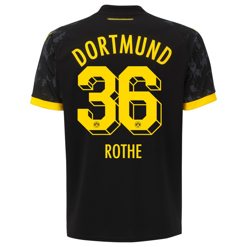 Kinderen Tom Rothe #36 Zwart Uitshirt Uittenue 2023/24 T-Shirt