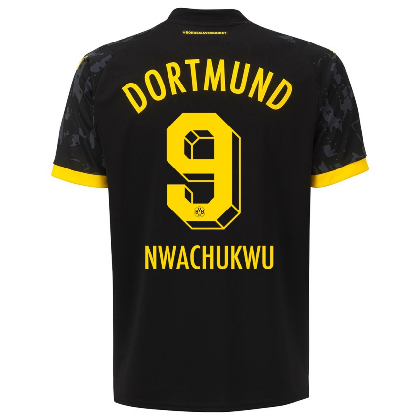Kinderen Isaak Nwachukwu #9 Zwart Uitshirt Uittenue 2023/24 T-Shirt