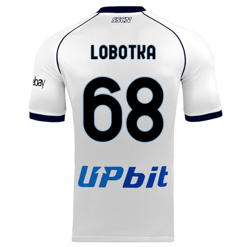 Kinderen Stanislav Lobotka #68 Wit Uitshirt Uittenue 2023/24 T-Shirt