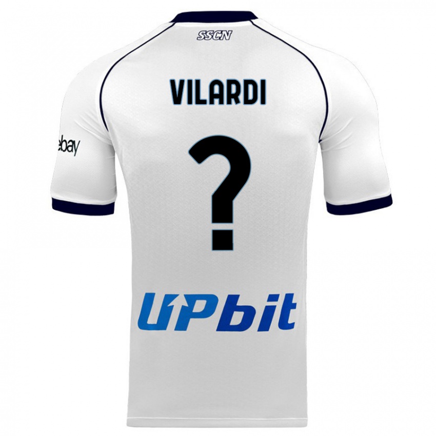 Kinderen Mario Vilardi #0 Wit Uitshirt Uittenue 2023/24 T-Shirt
