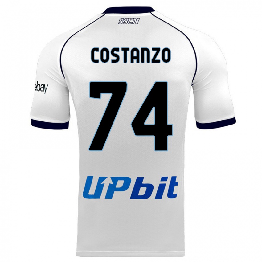 Kinderen Davide Costanzo #74 Wit Uitshirt Uittenue 2023/24 T-Shirt