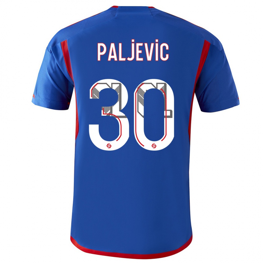 Kinderen Alyssia Paljevic #30 Blauw Rood Uitshirt Uittenue 2023/24 T-Shirt