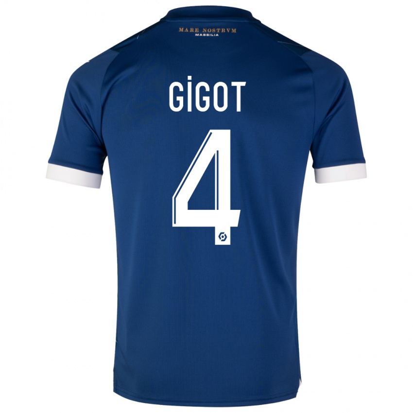 Kinderen Samuel Gigot #4 Donkerblauw Uitshirt Uittenue 2023/24 T-Shirt