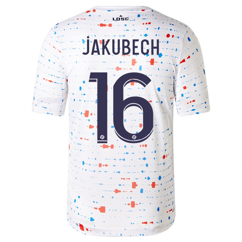 Kinderen Adam Jakubech #16 Wit Uitshirt Uittenue 2023/24 T-Shirt