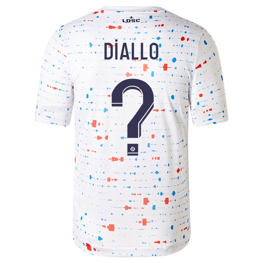 Kinderen Alpha Diallo #0 Wit Uitshirt Uittenue 2023/24 T-Shirt