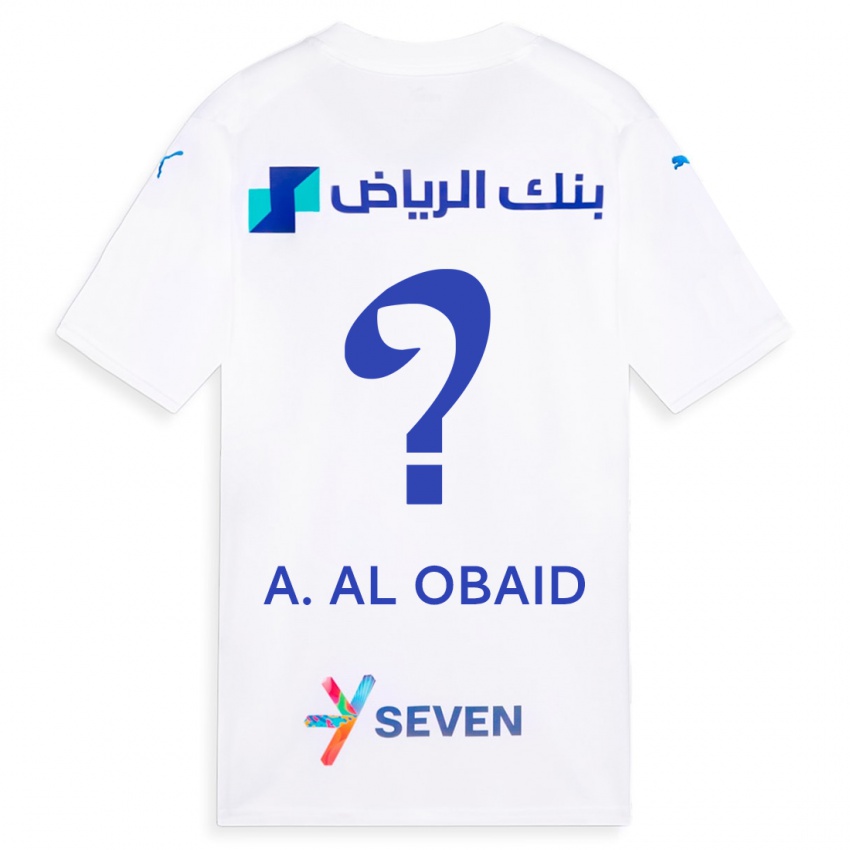 Kinderen Abdulrahman Al-Obaid #0 Wit Uitshirt Uittenue 2023/24 T-Shirt