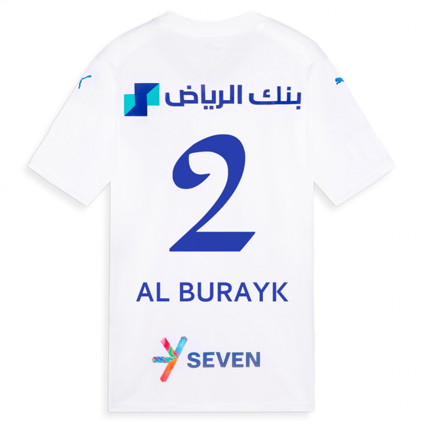 Kinderen Mohammed Al-Burayk #2 Wit Uitshirt Uittenue 2023/24 T-Shirt