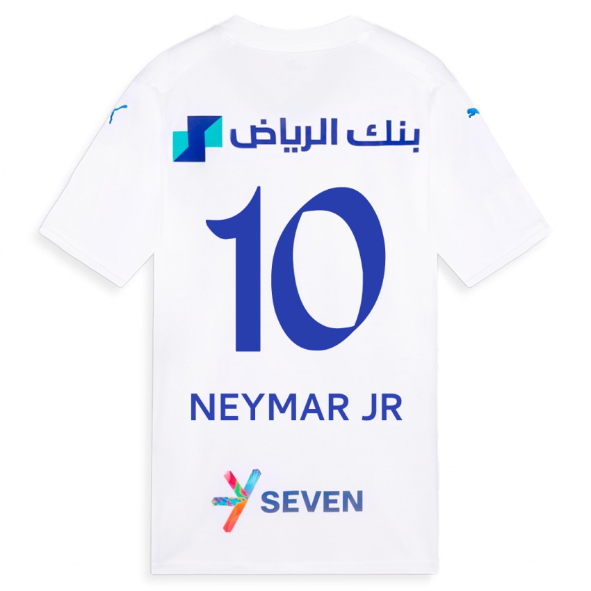 Kinderen Neymar #10 Wit Uitshirt Uittenue 2023/24 T-Shirt