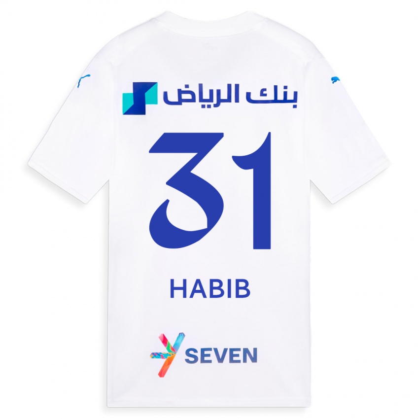 Kinderen Habib Al-Wutaian #31 Wit Uitshirt Uittenue 2023/24 T-Shirt