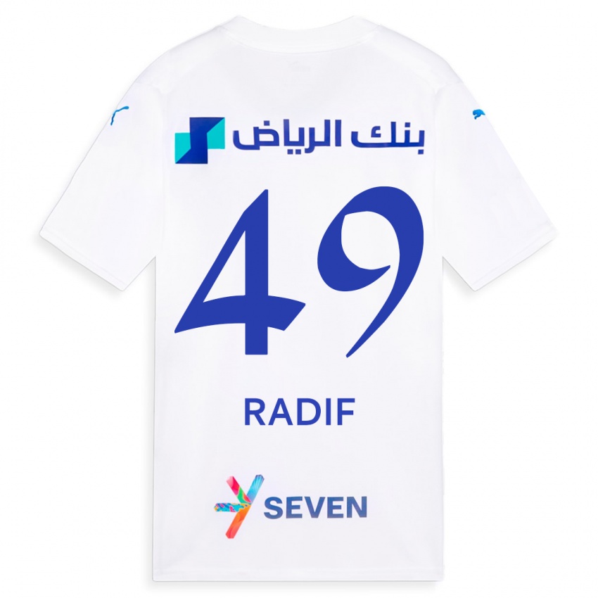 Kinderen Abdullah Radif #49 Wit Uitshirt Uittenue 2023/24 T-Shirt