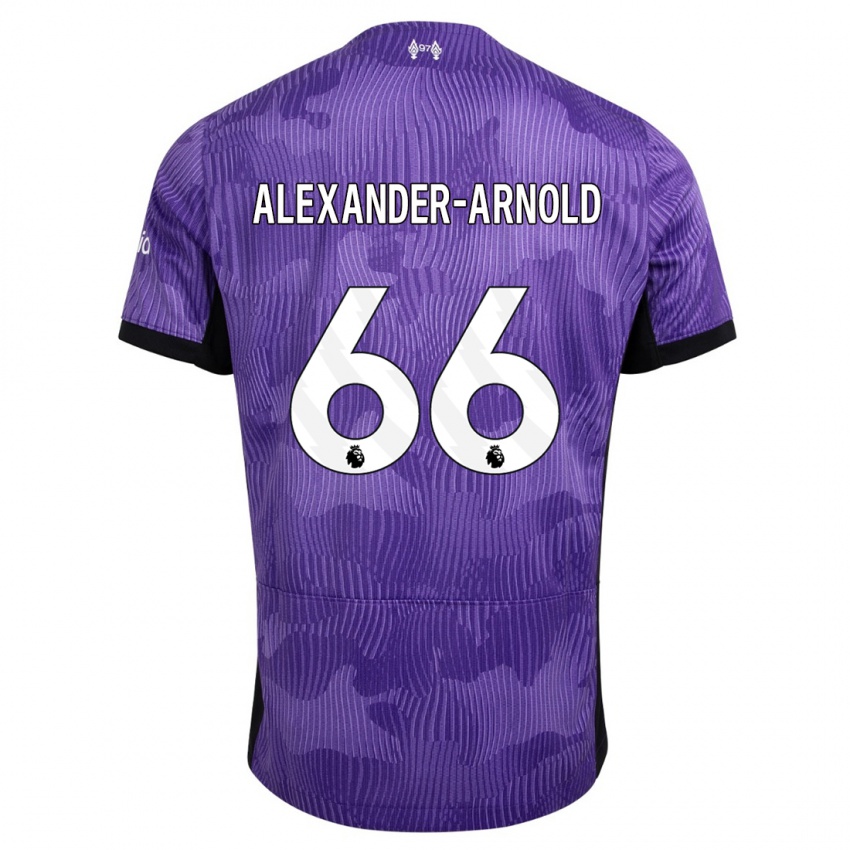 Kinderen Trent Alexander-Arnold #66 Paars Thuisshirt Derde Tenue 2023/24 T-Shirt