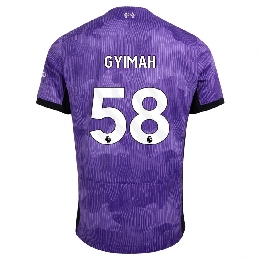 Kinderen Francis Gyimah #58 Paars Thuisshirt Derde Tenue 2023/24 T-Shirt