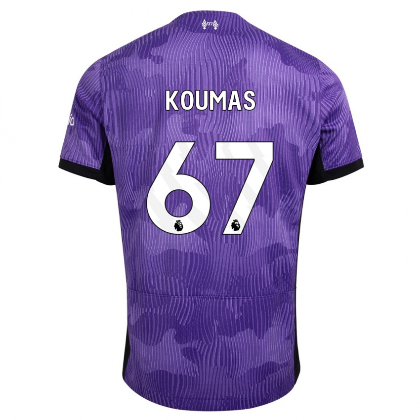 Kinderen Lewis Koumas #67 Paars Thuisshirt Derde Tenue 2023/24 T-Shirt