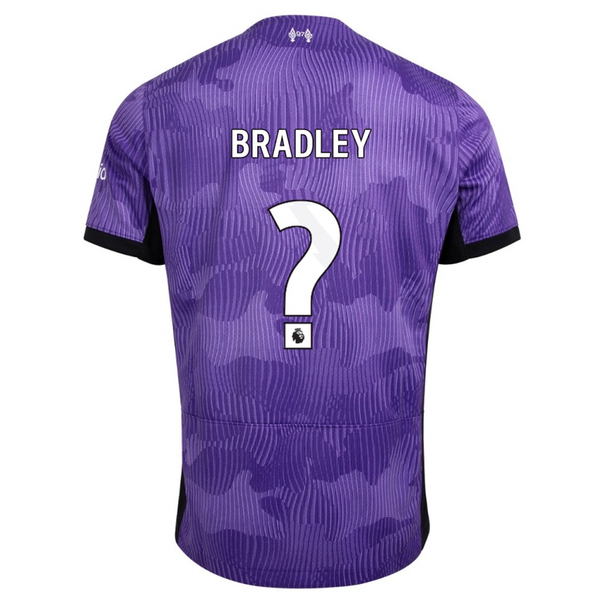 Kinderen Conor Bradley #0 Paars Thuisshirt Derde Tenue 2023/24 T-Shirt