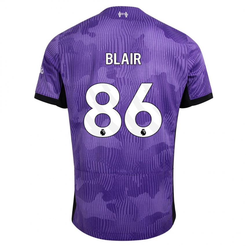 Kinderen Harvey Blair #86 Paars Thuisshirt Derde Tenue 2023/24 T-Shirt