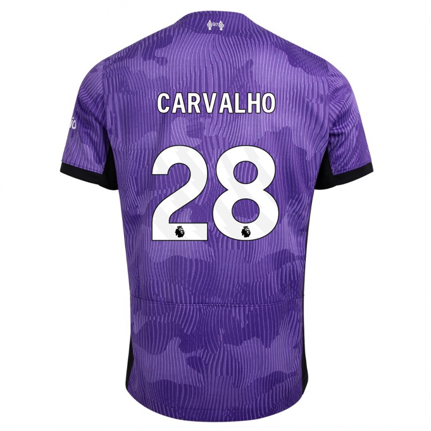 Kinderen Fabio Carvalho #28 Paars Thuisshirt Derde Tenue 2023/24 T-Shirt