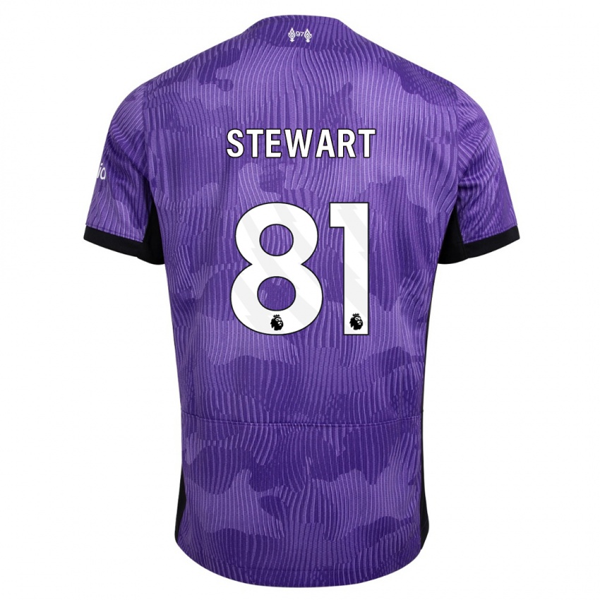 Kinderen Layton Stewart #81 Paars Thuisshirt Derde Tenue 2023/24 T-Shirt