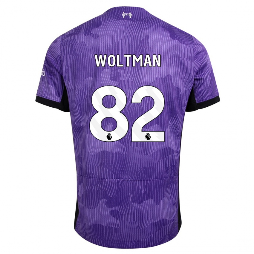 Kinderen Max Woltman #82 Paars Thuisshirt Derde Tenue 2023/24 T-Shirt