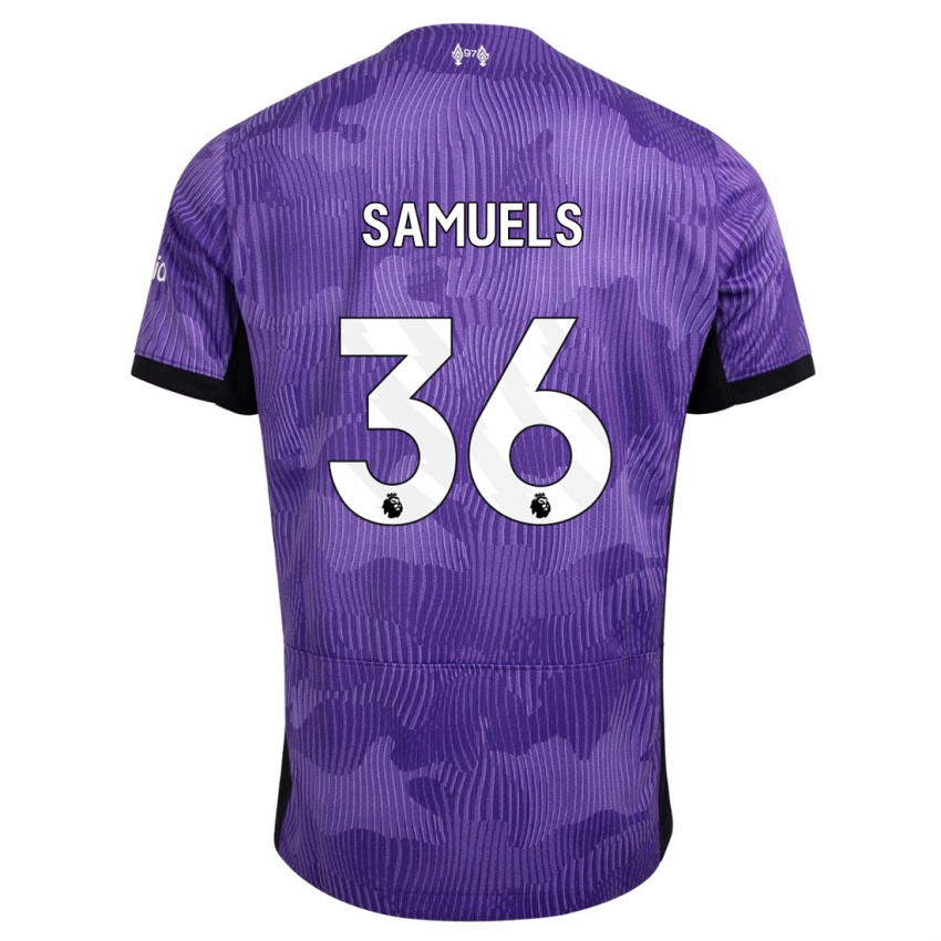 Kinderen Kerron Samuels #36 Paars Thuisshirt Derde Tenue 2023/24 T-Shirt