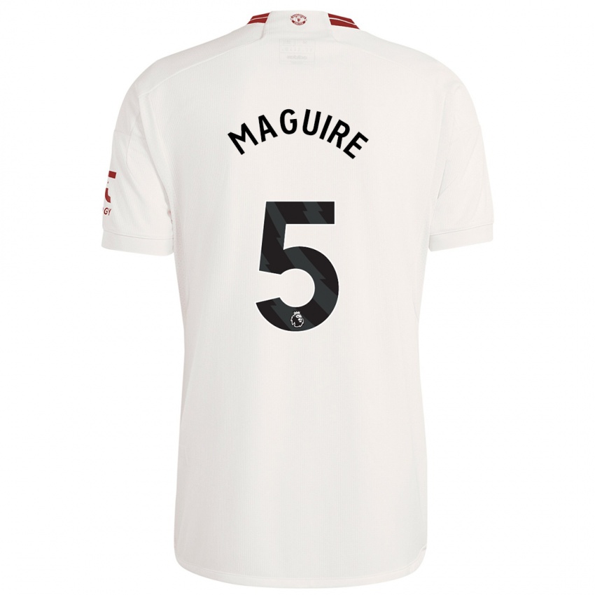 Kinderen Harry Maguire #5 Wit Thuisshirt Derde Tenue 2023/24 T-Shirt