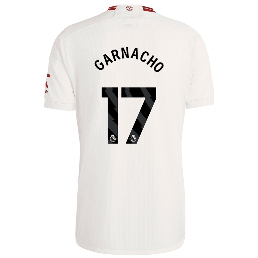 Kinderen Alejandro Garnacho #17 Wit Thuisshirt Derde Tenue 2023/24 T-Shirt